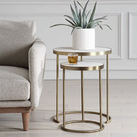 Keaton White & Gold Nesting Tables