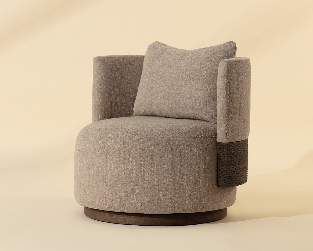 Bastille Sandbank Upholstered Swivel Accent Chair