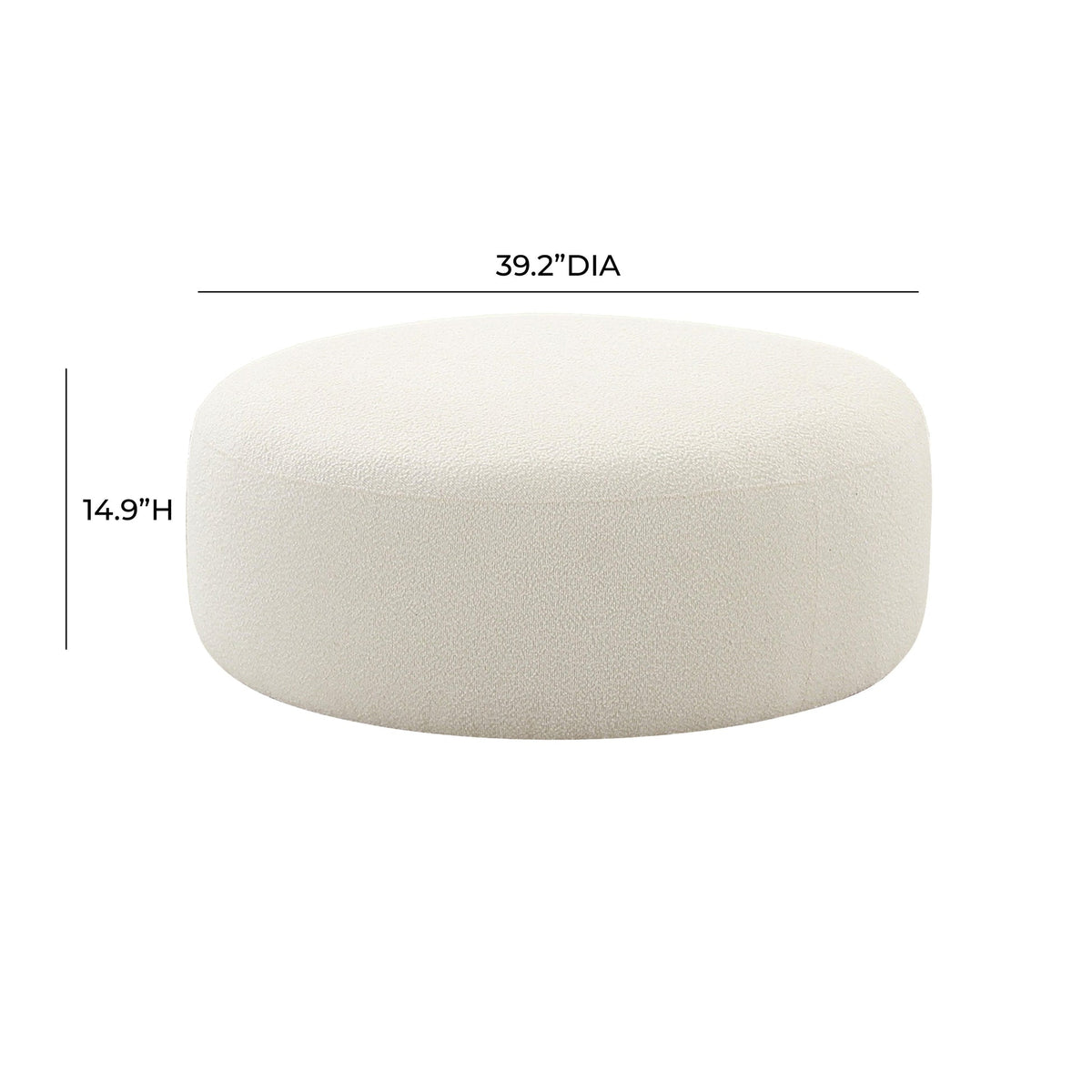 Sofie Cream Performance Boucle Ottoman