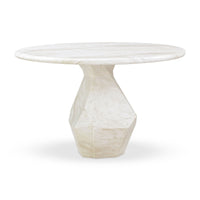 Esme 48" Faux Marble Indoor / Outdoor Round Dining Table