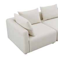 Karsyn 112.5" Cream Performance Boucle 5-Piece Modular L-Sectional
