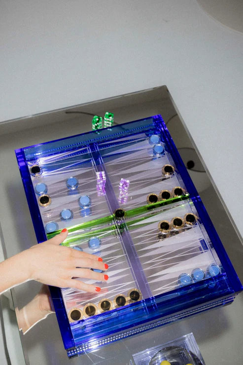 Amira European Artist Collection Crystal Backgammon