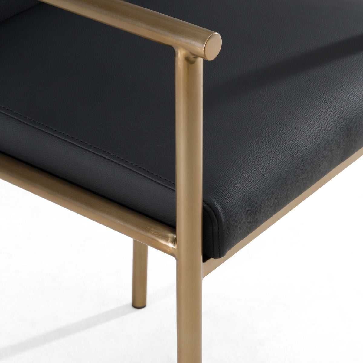 Aurora Modern Black & Gold Counter Stool