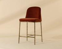 Nestor Rust & Antique Brass Counter Stool