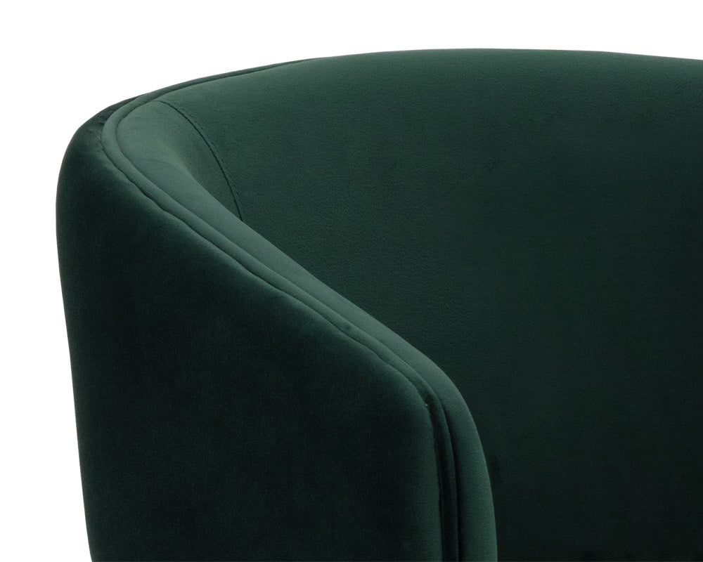Claren Modern Deep Green & Gold Desk Chair