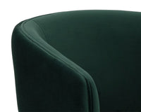 Claren Modern Deep Green & Gold Desk Chair