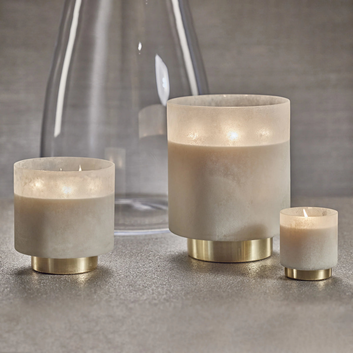 Cortina Large White Scented Candle (Set of 2)