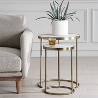 Teagen White Nesting Accent Tables, S/2