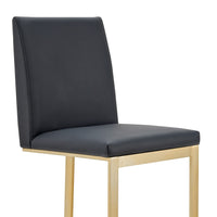 Camille Modern Dark Grey & Gold Steel Counter Stool