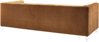 Belgravia 90.6” Cognac Performance Velvet Sofa