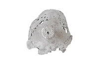 Kai Semi-Perforated Silver Leaf Sculptural Bowl Wall Art