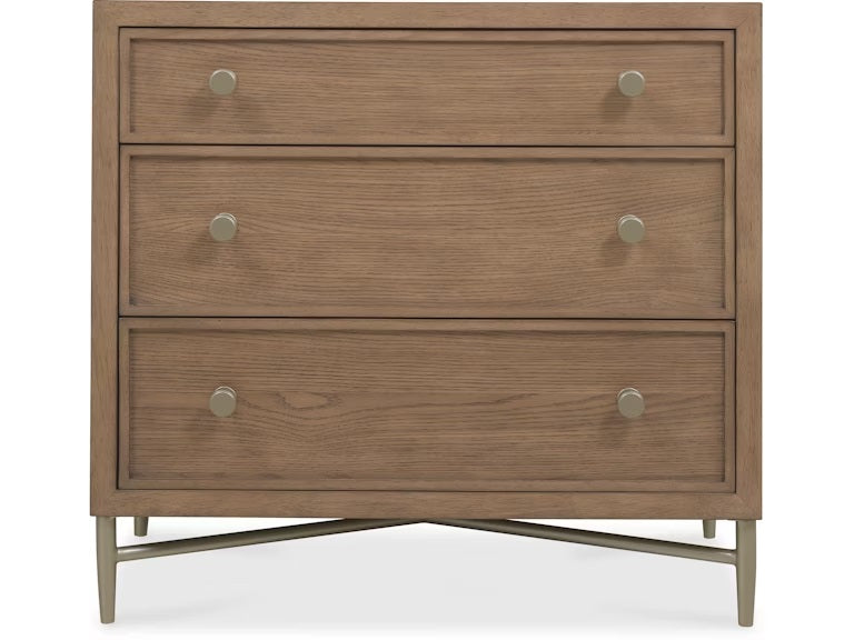 Magnus Neutral Three-Drawer Nightstand