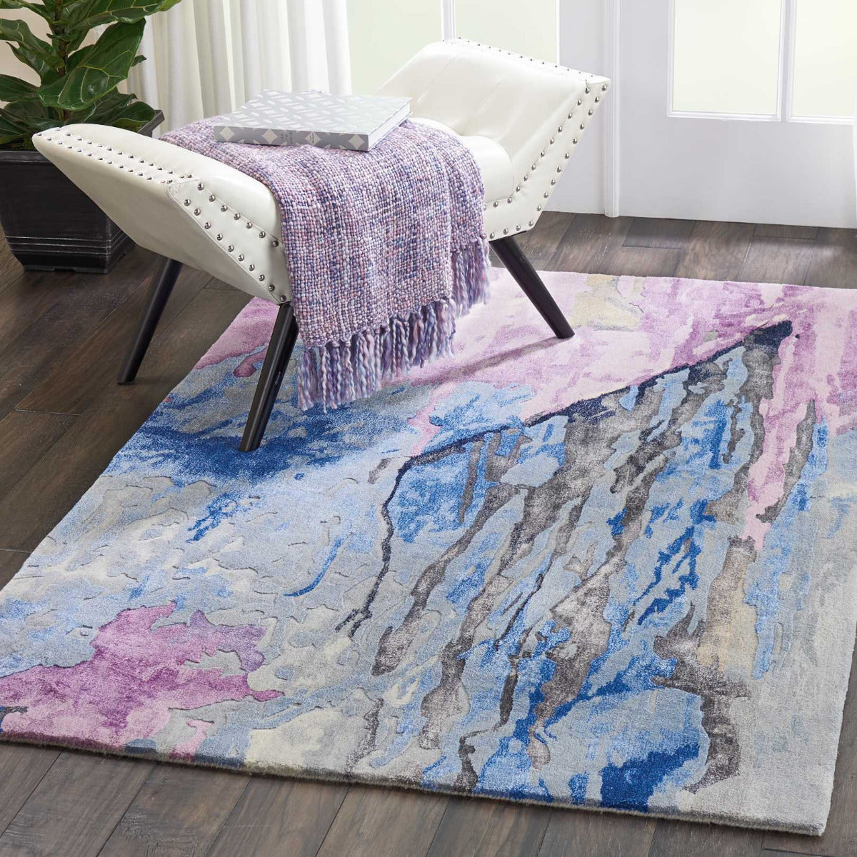 Vivid Grey/Multicolour Area Rug