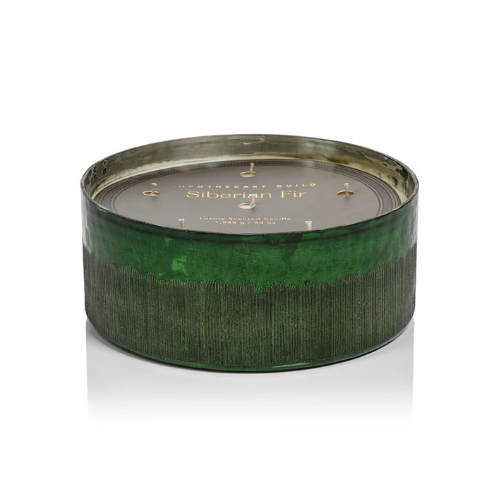 Siberian Fir Green Scented Antique Candle Jar - Six Wick (Set of 4)