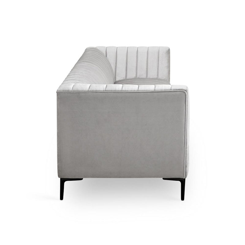 Georgiana Grey Velvet Sofa