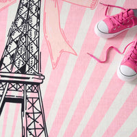 Eiffel Tower Pink Area Rug