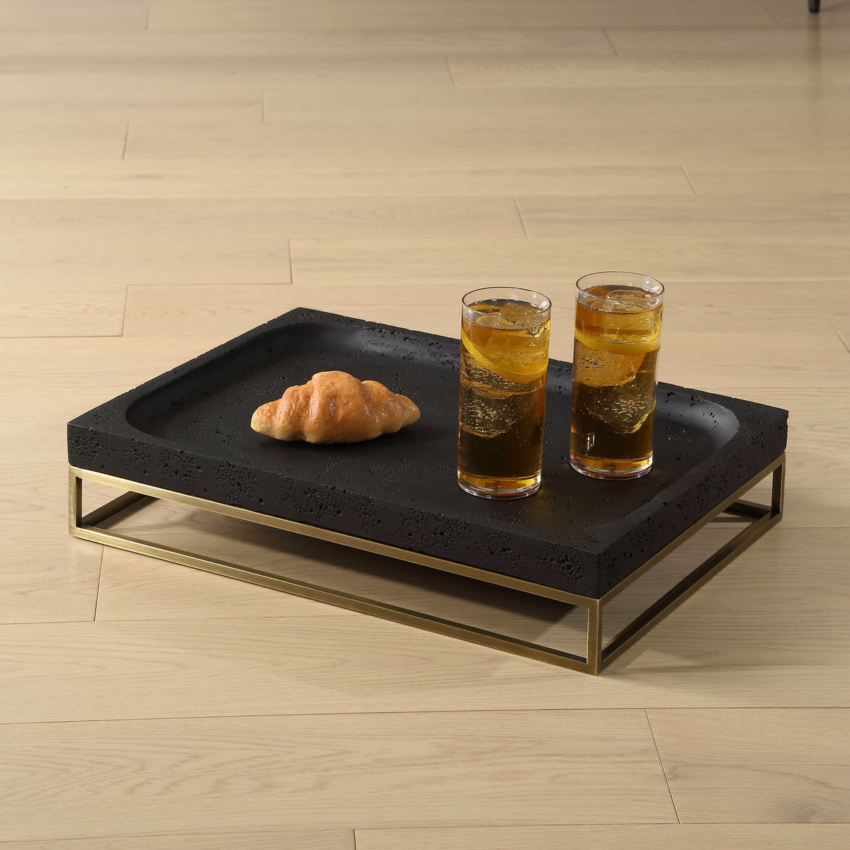 Moore Black & Gold Stone Tray