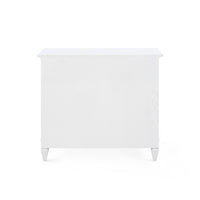 Feona Soft White Glazed 3 Drawer Nightstand