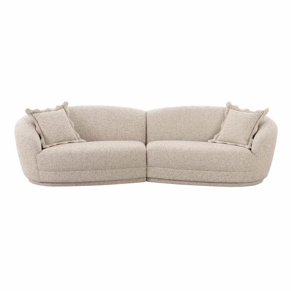 Marion Two-Tone Textured Boucle 4 Person Sectional