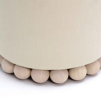 Valerie Cream Upcycled Performance Fabric Ottoman