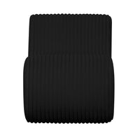 Selene Black Oversized Performance Corduroy Accent Chair