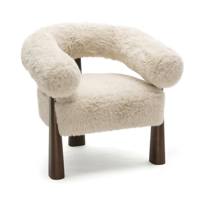 Spara Natural Straight Vegan Shearling Accent Chair