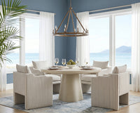 Celica 55" Sand Beige Concrete Indoor Outdoor Dining Table