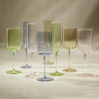 Fruttuoso Light Blue Champagne Flute - Set of 12