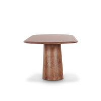 Gladyss 87" Honey Burl Oval Dining Table