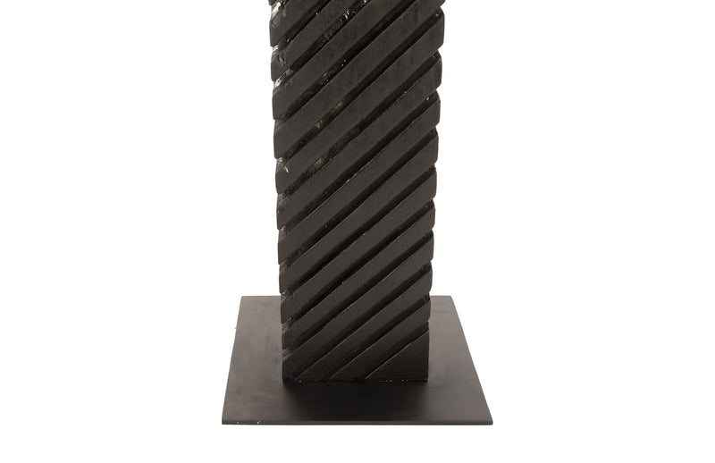 Black Absract Assorted Wood Sculpture