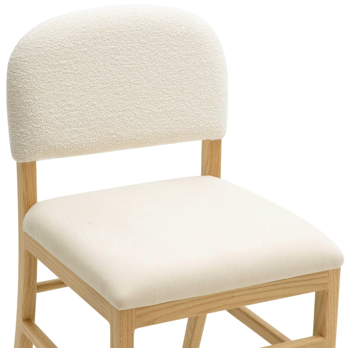 Calla Cream Performance Velvet & Boucle Dining Chair