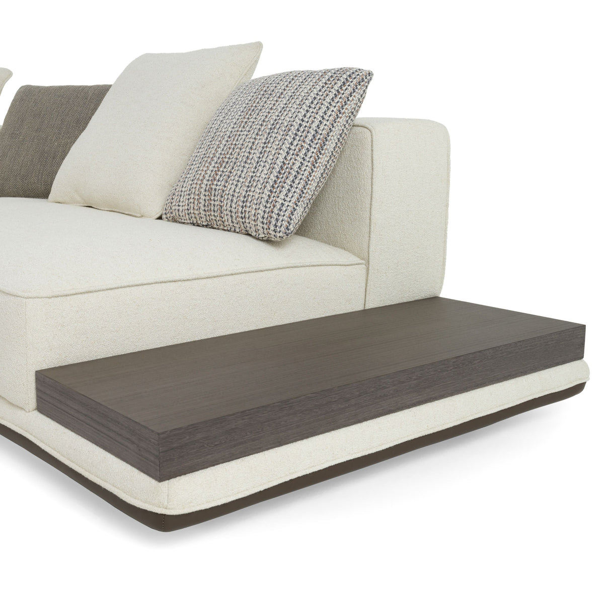 Nicole Modern Ivory Modular Sectional With Coffee Table