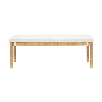 Arimo 50” Natural Woven Rattan Bench
