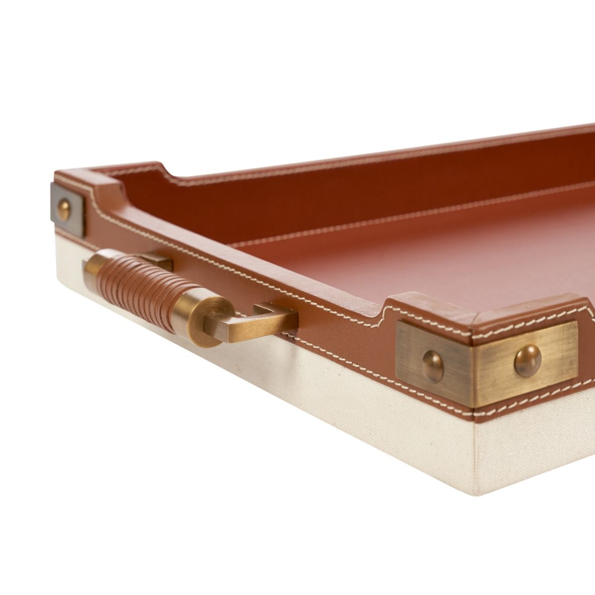 Hudson Tan Rectangular Serving Tray