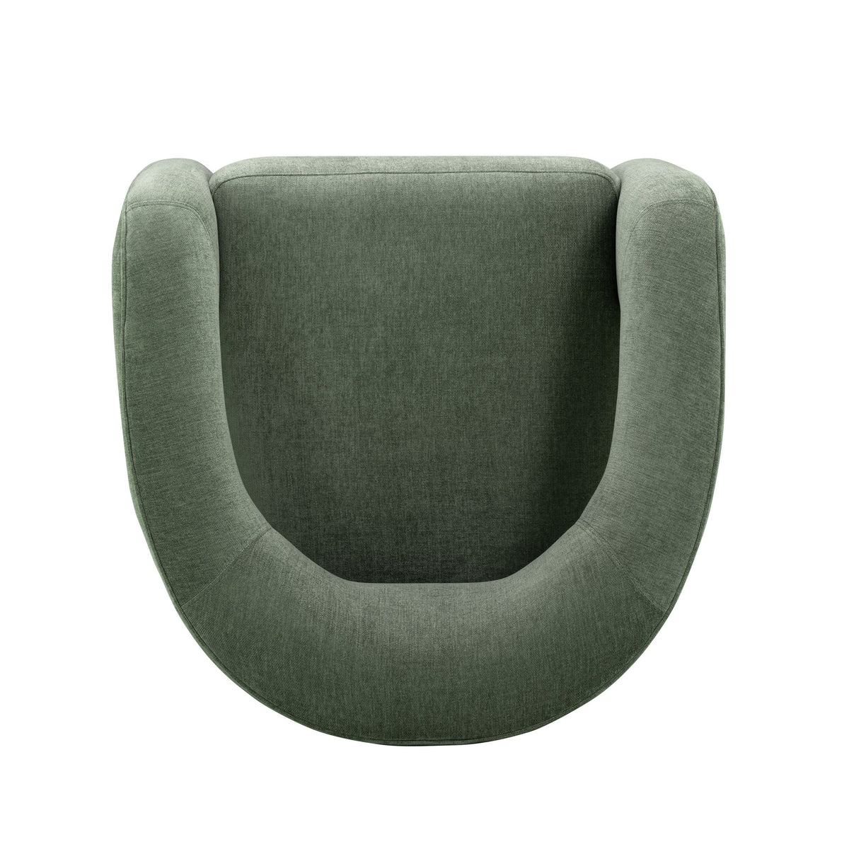 Clara Green Performance Velvet Curved Accent Chair