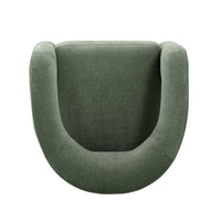 Clara Green Performance Velvet Curved Accent Chair