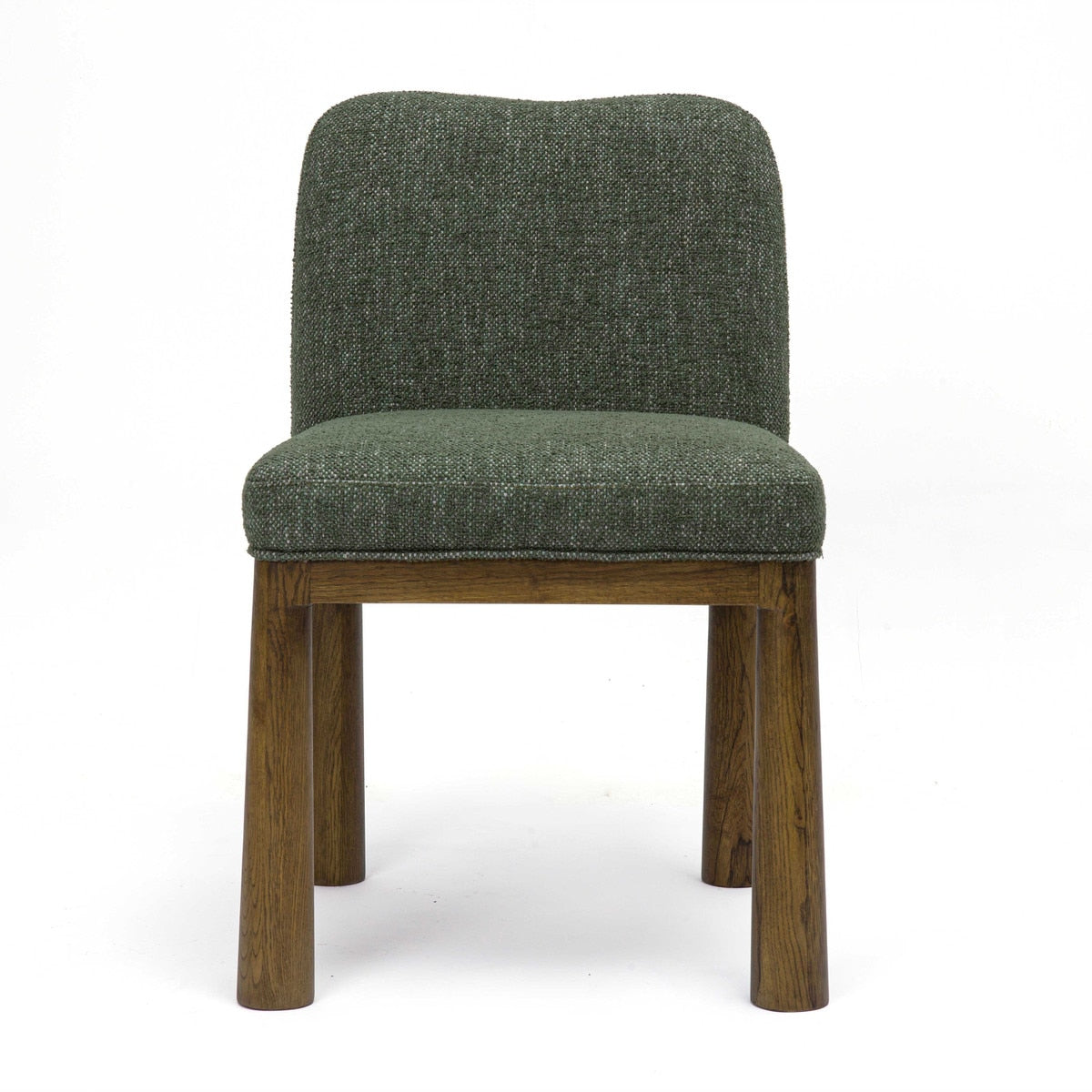 Tiara Forest Green Performance Basketweave Fabric Dining Chair