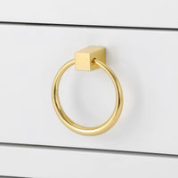 Maylee 26" White & Gold End Table/Nightstand