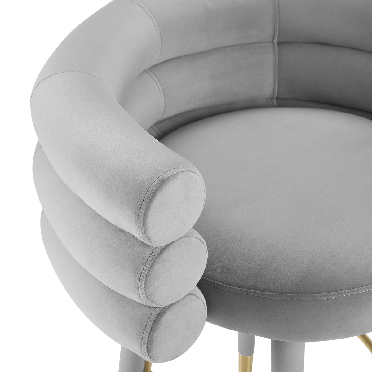 Nazri Grey Performance Grade Velvet Counter Stool