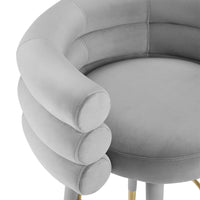 Nazri Grey Performance Grade Velvet Counter Stool
