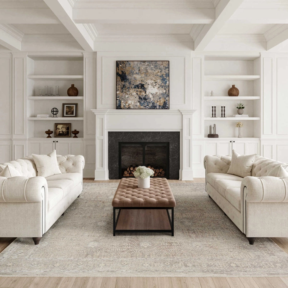 Delphine Beige Area Rug