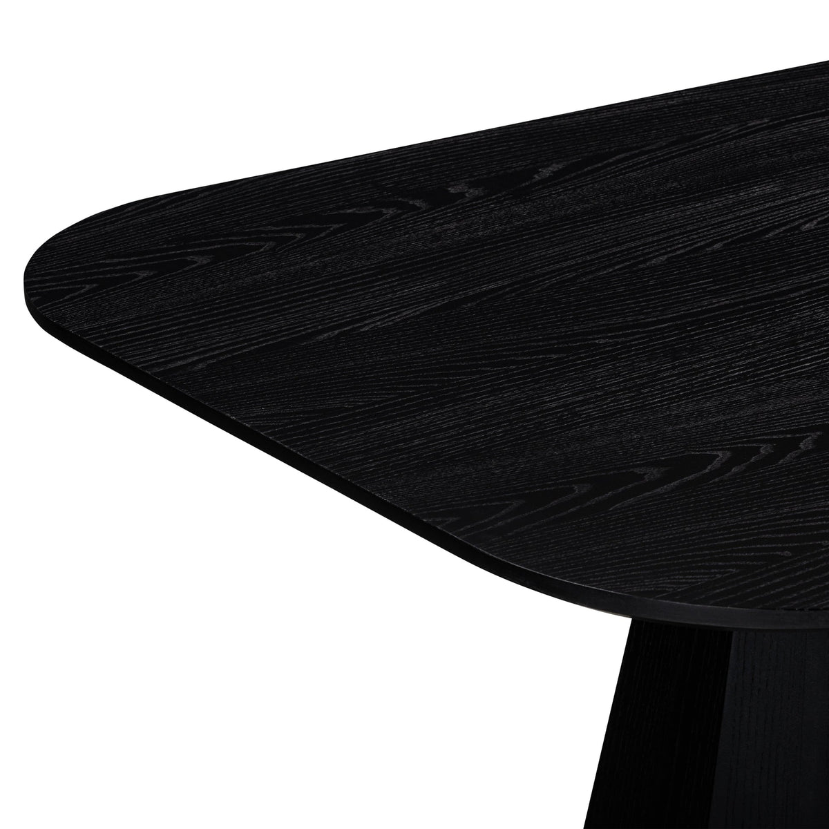 Brooke Black 106" Ash Wood Rectangular Dining Table