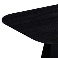 Brooke Black 106" Ash Wood Rectangular Dining Table