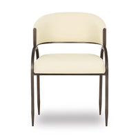 Geovanna Cream Performance Vegan Leather Dining Chair