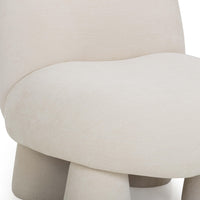 Aishen Cream Upcycled Chenille Accent Chair