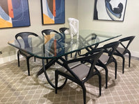 Caroline Modern Grey & Black Dining Chair