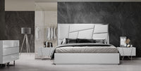 Darian Modern White Bonded Leather Bed