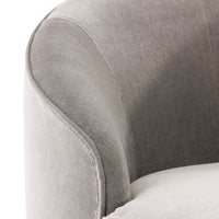 Turner 71" Chaise Sharkskin Velvet Grey Ash Right Arm