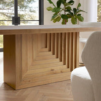 Crockett 80" Rectangular Pedestal Dining Table