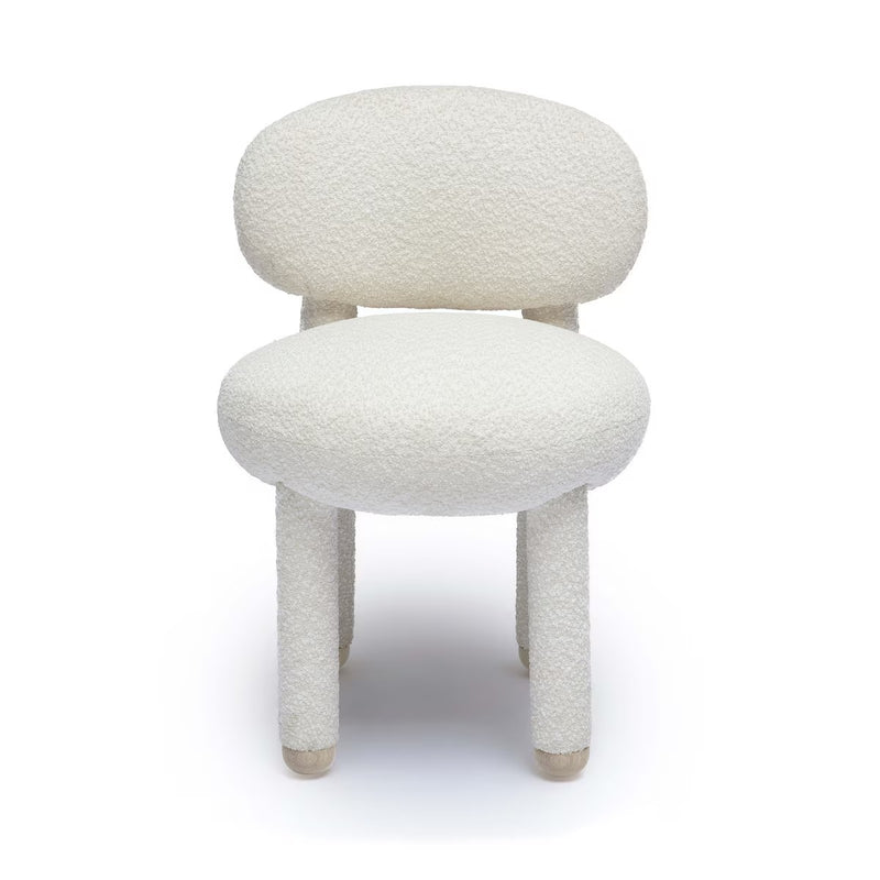 Manu Cream Performance Boucle Dining Chair